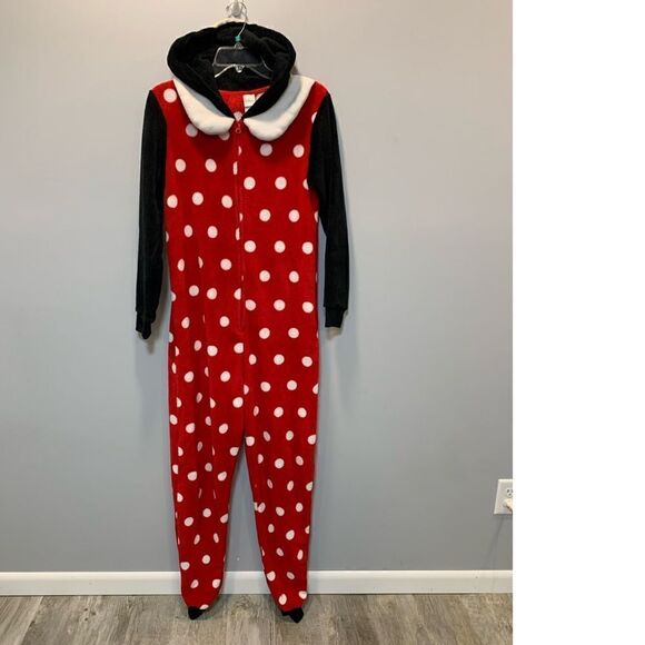 NWOT Disney Park Women Minnie Mouse Long Sleeve One Piece Pajama - Picture 7 of 16